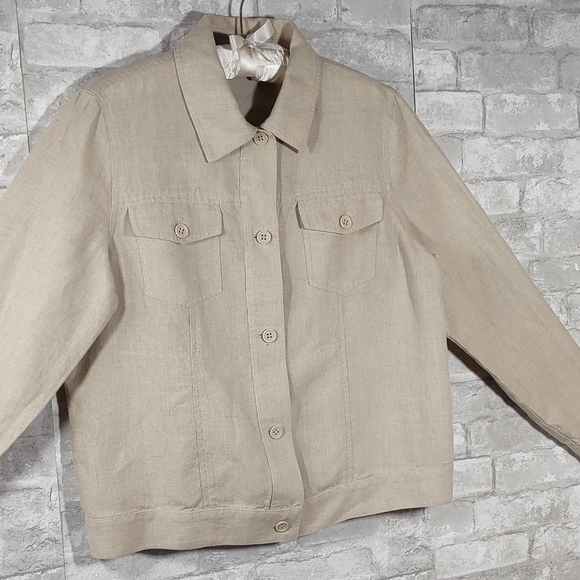 Liz Claiborne Linen Jacket - Picture 3 of 9